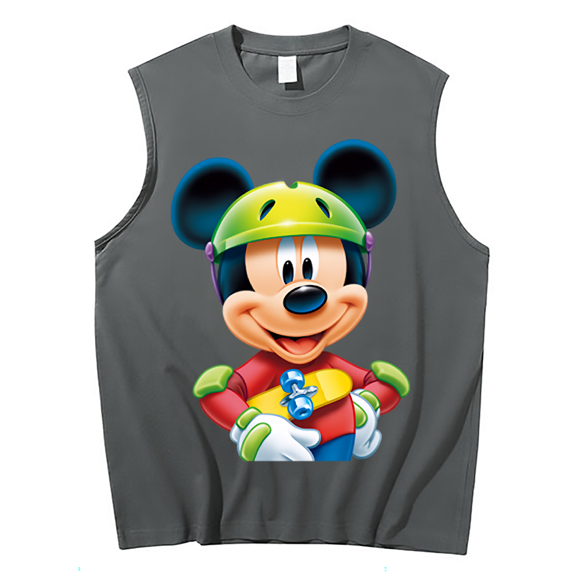 （画像用） ミッキーマウス Mickey Mouse コットン100％タンクトップ（フロントプリント）